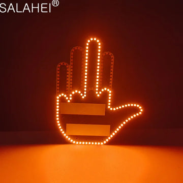 LED Hand Gesture Car Light - Remote-Controlled Back Window Sign