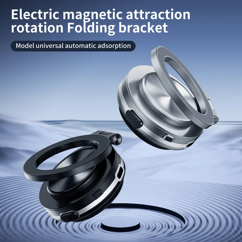 Vacuum Car Phone Holder - Magnetic Rotating Folding Bracket